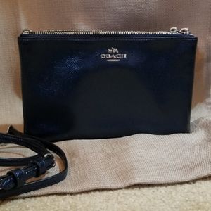 Coach Midnight Blue Leather Clutch/Crossbody